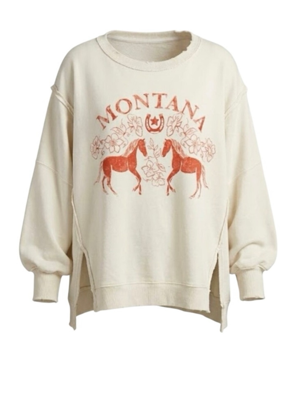 WE THE FREE Graphic Montana Horses Camden Pullover Size Large New with Tag - Picture 11 of 14